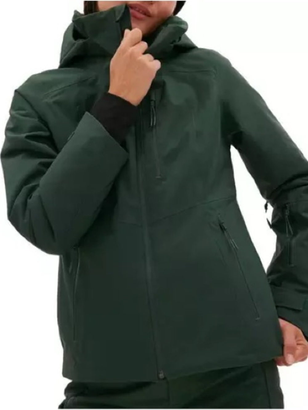 Halfdays Women’s Alpine Green Waterproof Hooded Ski/Snow Lawrence Jacket